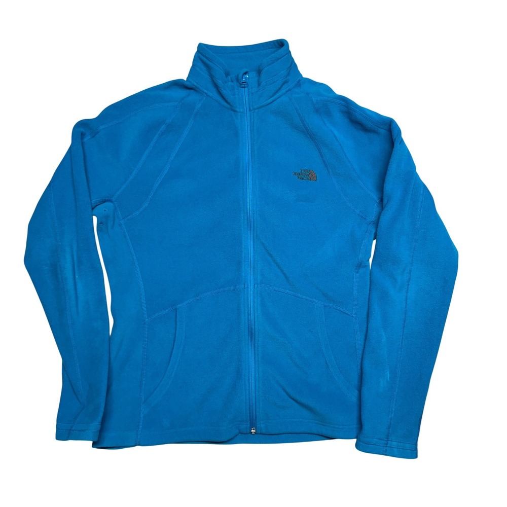 The North Face Womens TKA 100 Full Zip Fleece Jacket Blue Large